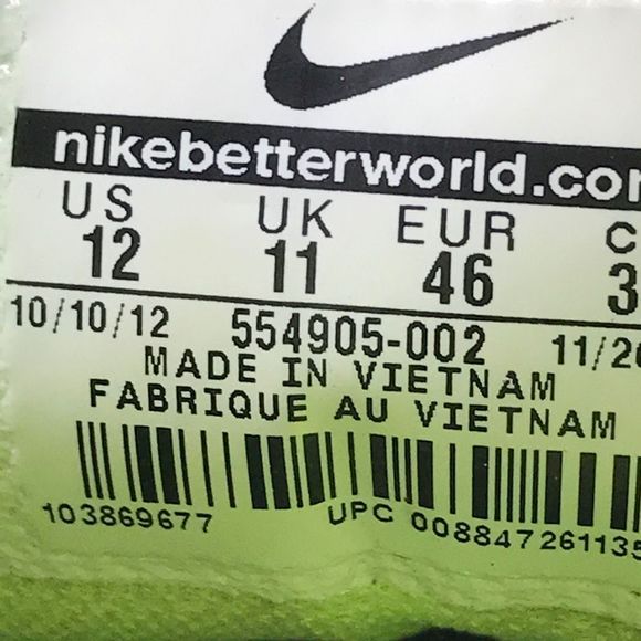 Nike Lunarlon Lunar Forever 2 Black/Volt Running Shoes 554905-002 Men’s Size 12 - Picture 11 of 12